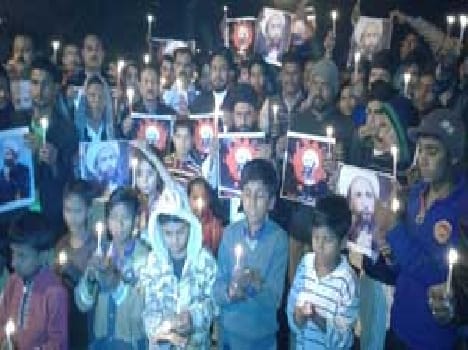 March Against Terror candle