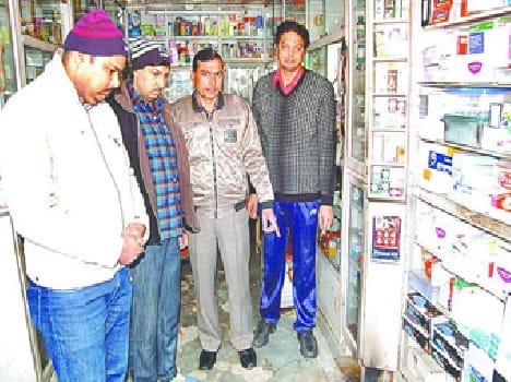 Medical stores and set fire to try
