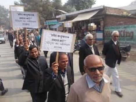 Tehsil's lawyers took procession
