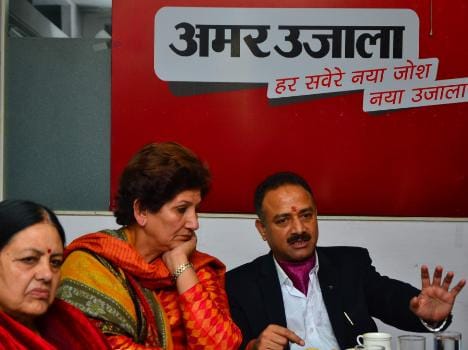 newly elected mayor arun sood visit amar ujala office