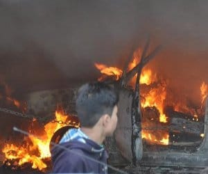 Fire personnel saved the diesel tank, even life.