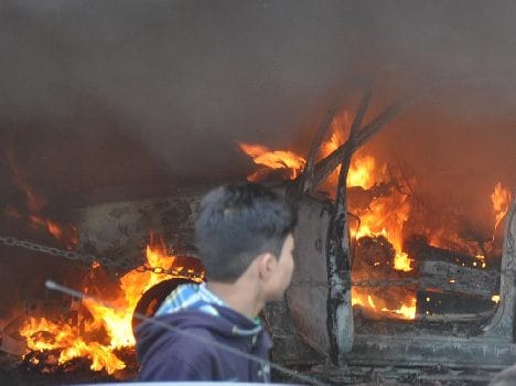 horrible fire in mohali ivery tower, car including sfari burnt fully