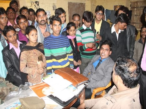 Raging student , Jwahrpuri commotion at police station