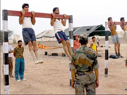 only four candidate applied online for army rally.