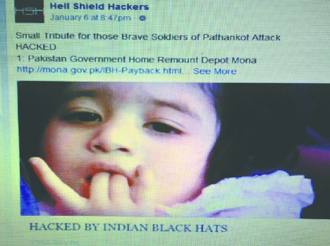 Cyber war against Pakistan, starting 600, including the Ministry website hacked.