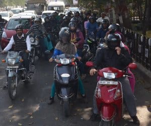 One way system from Bapu Bhawan to Rajbhawan in Lucknow.