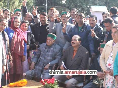 congress win in Municipal Elections in himachal.
