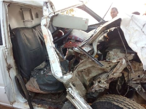 School Bus and Tata 407 brushes, man killed
