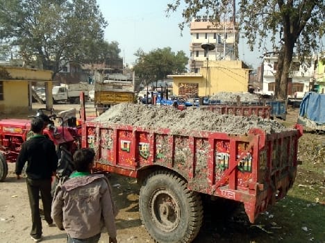 Sand mining was finally picked up by police four people