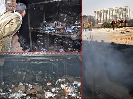 fire in kabari shop