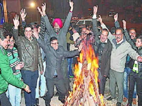 Lohri festival raised rock