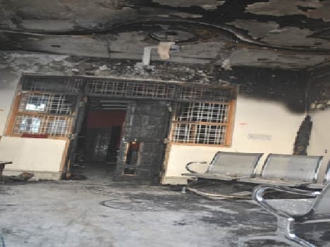 fire in mayor house