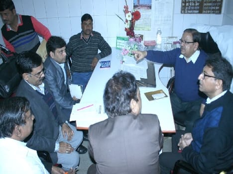 The three-member team to observe the district hospital