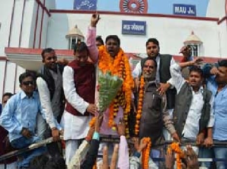 Welcoming the newly elected BJP district president