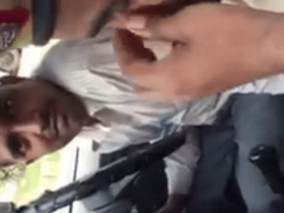 Video: Delhi Police caught red-handed to breaking the law.