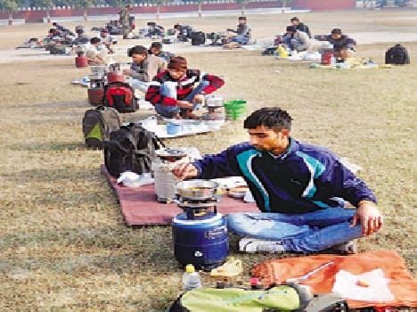 Ground was filled with the aroma of food