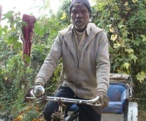 first class ma man pulling rickshaw