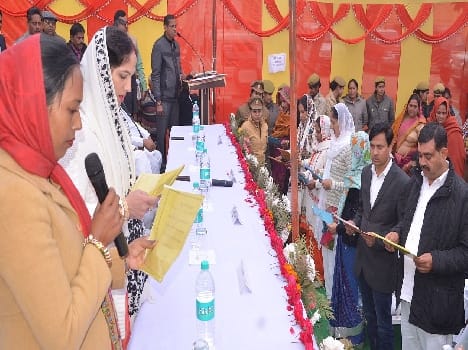 District panchayat president and members took the oath.