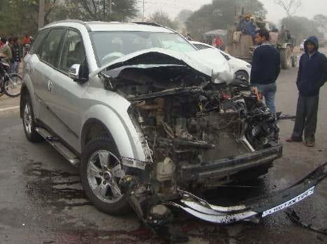 auto and suv car accident in pinjore, 10 critically injured