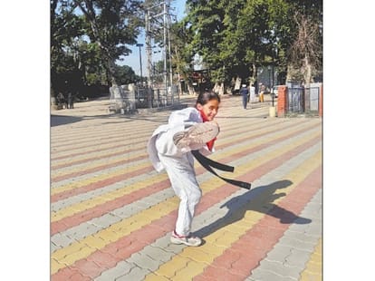 Mannat get black belt in judo karate