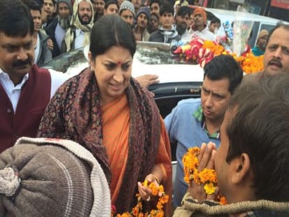 Agriculture science center to be built in Amethi declares Smriti Irani.