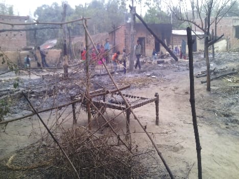 Six fire Home burned