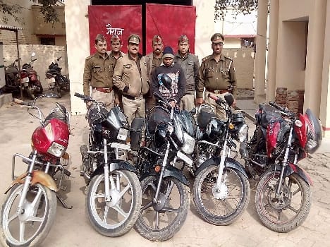 Vehicle thief gang member Caught, five bikes were