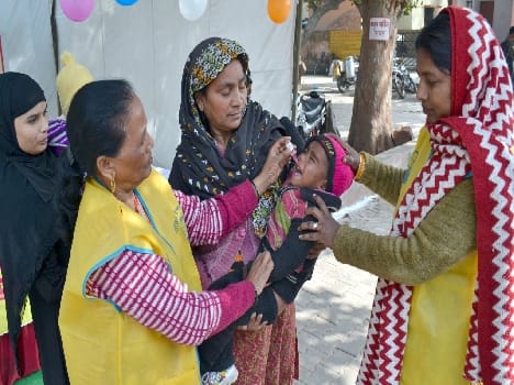 Three lakh children P doses of polio