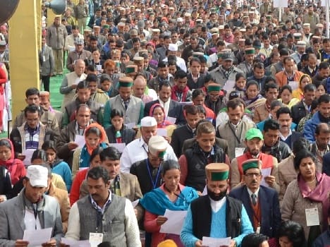 oath ceremony for panchayat members in Dharamsala.