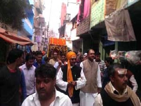 procession of Sai Baba took out