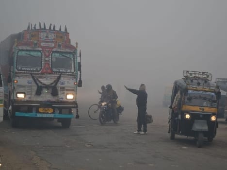 traffic effect due to fog
