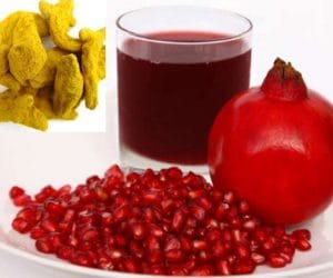 led light is prepared from pomengrante and turmeric