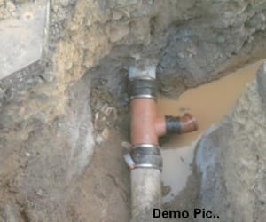 sewer line breakage.