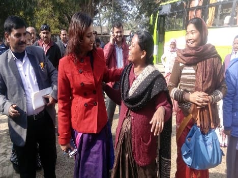 The effort began with prayers at DM handloom industry