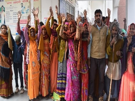 Ruckus villagers to protest the arbitrary ration dealer