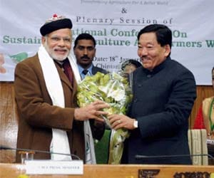 PM Modi In Sikkim join Flower exibition.