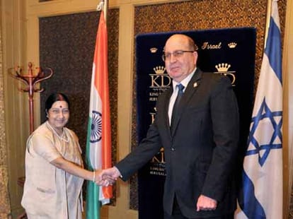  Foreign Minister Sushma Swaraj Tel Aviv,  Israel