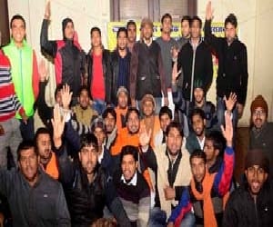 student disturbing in employmene fair