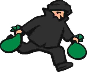 thief in bank 