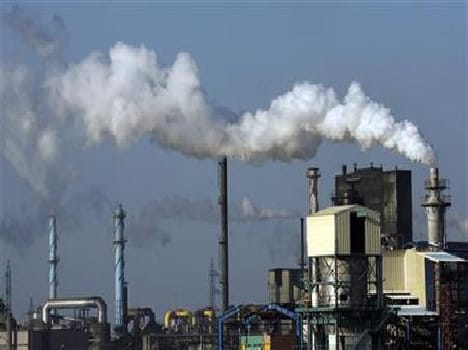 Factory smoke spreading