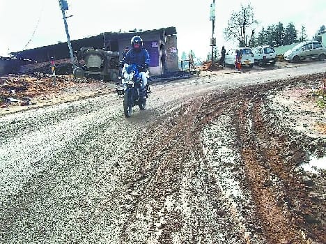 The dirt road continues along headache