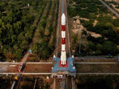 PSLV-C31 launches IRNSS-1E, the fifth satellite of the IRNSS from Sriharikota.