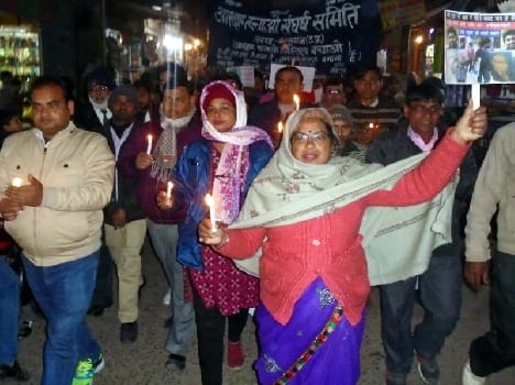 Candle tribute in March removed