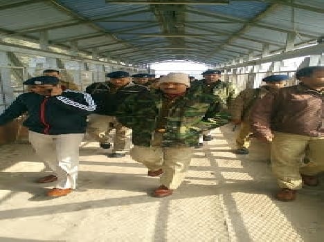 emergency checking by army and police in mathura