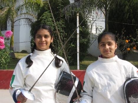 two girls selected for national level sword competition