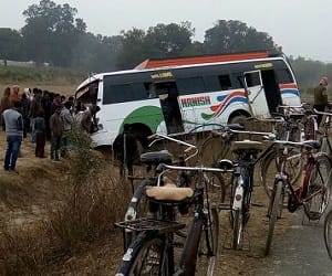 highway jam due to road accidents.