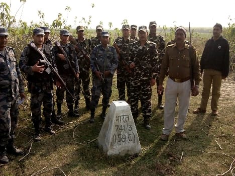 SSB, forest department and the Nepal police force did petroling togather