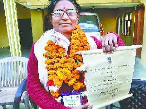 bhanmati honoured by president