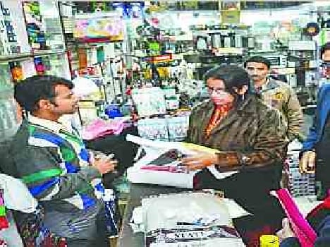 Raids have 50 stores, 40 kg polythene seized