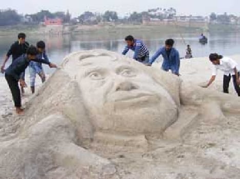  Sand sculptured artworks
